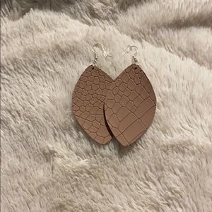 Nude Pink Faux Earrings